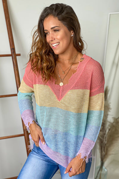multi color  casual sweater