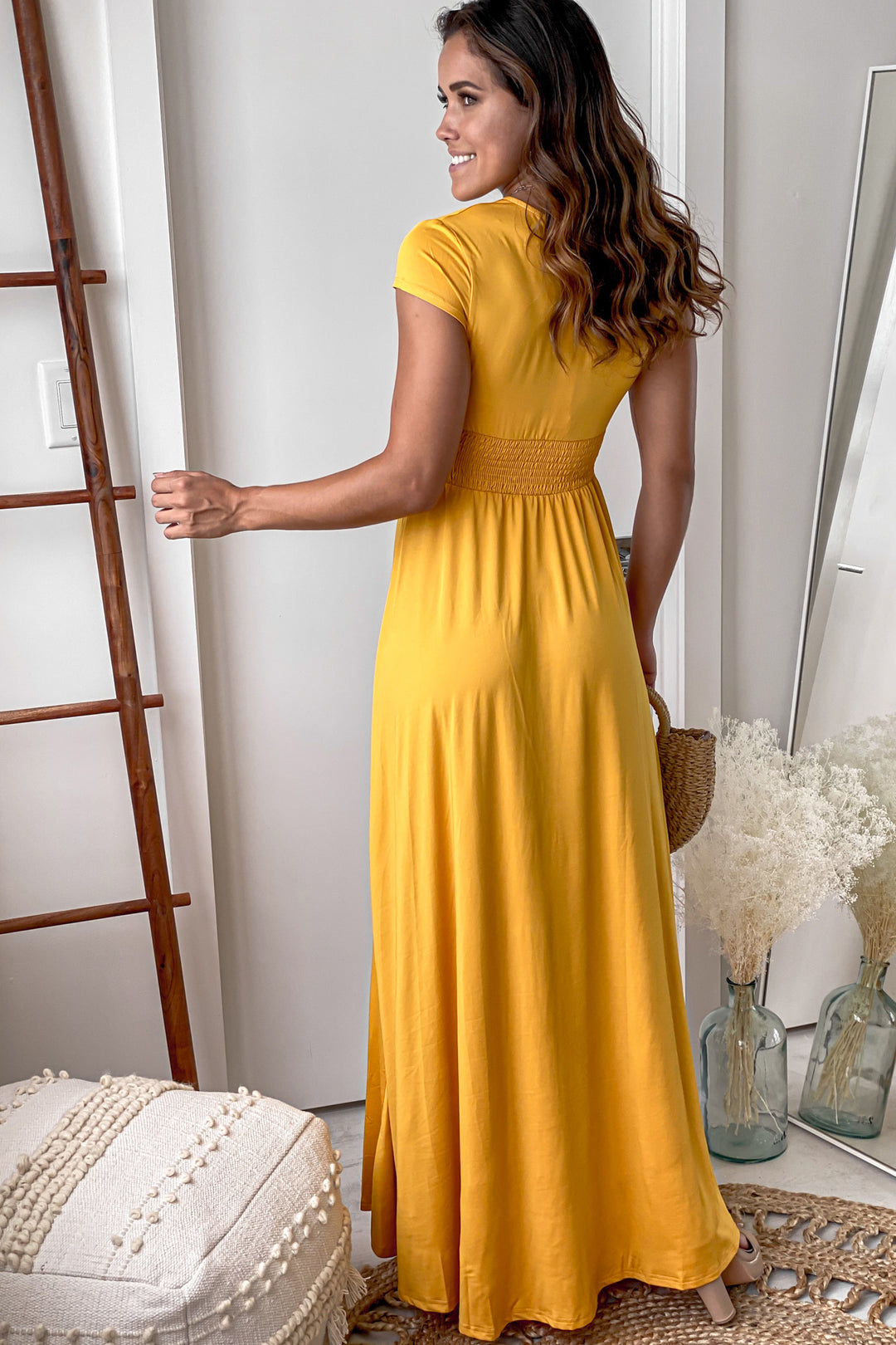 Mustard Maxi Dress With Slit | Maxi Dresses Saved by the Dress Mustard Maxi Dress With Slit | Maxi Dresses Saved by the Dress