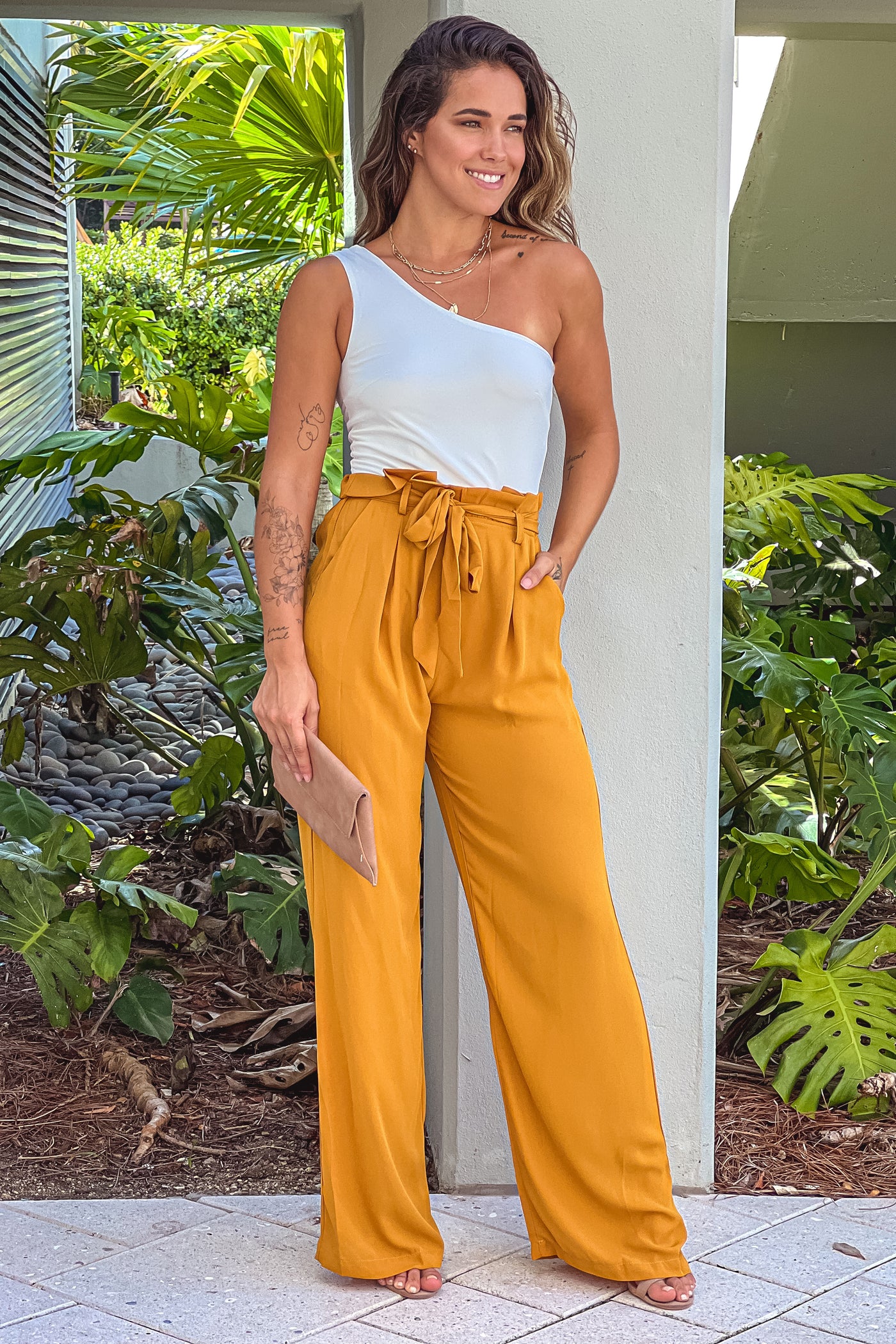 mustard cute jumpsuit