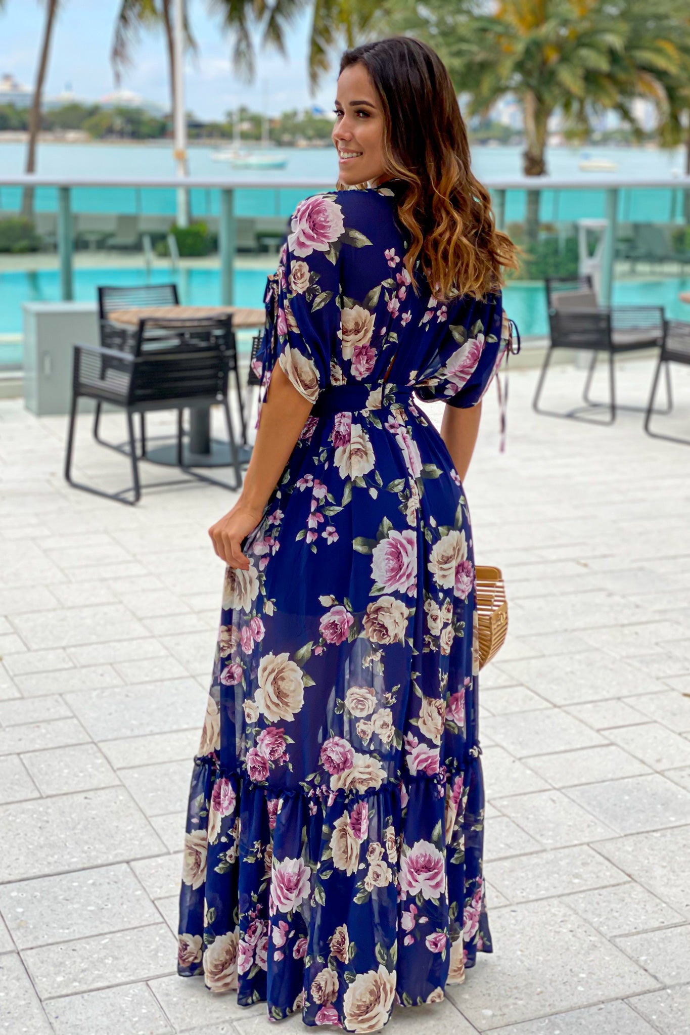 Navy Floral Maxi Dress With Dolman Sleeves | Maxi Dresses Saved by the Dress Navy Floral Maxi Dress With Dolman Sleeves | Maxi Dresses Saved by the Dress