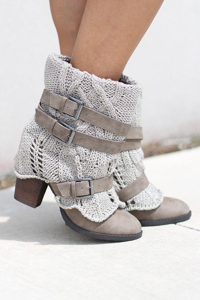 Sweat Me Taupe Booties