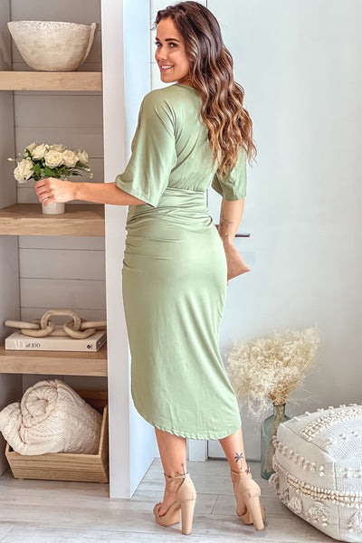 olive midi dress