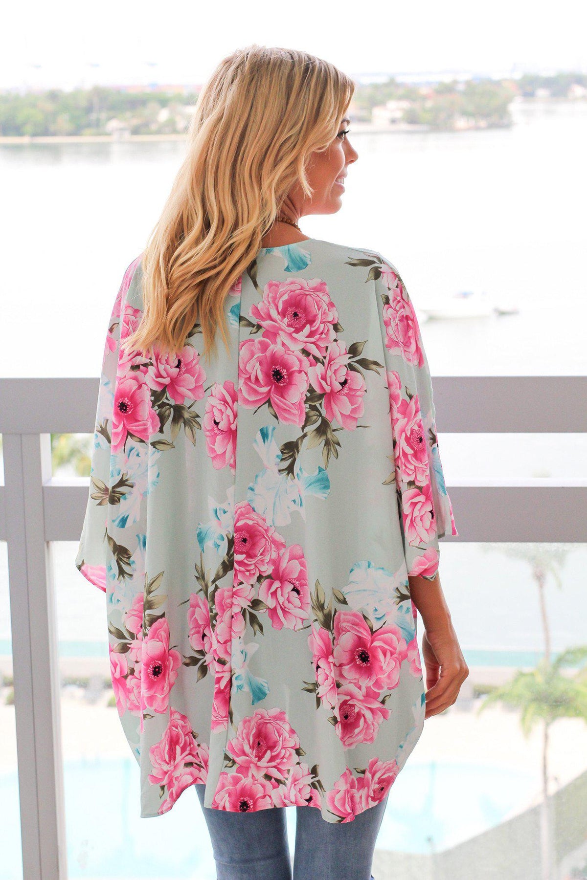 Mint Floral Kimono Online Boutiques Saved by the Dress