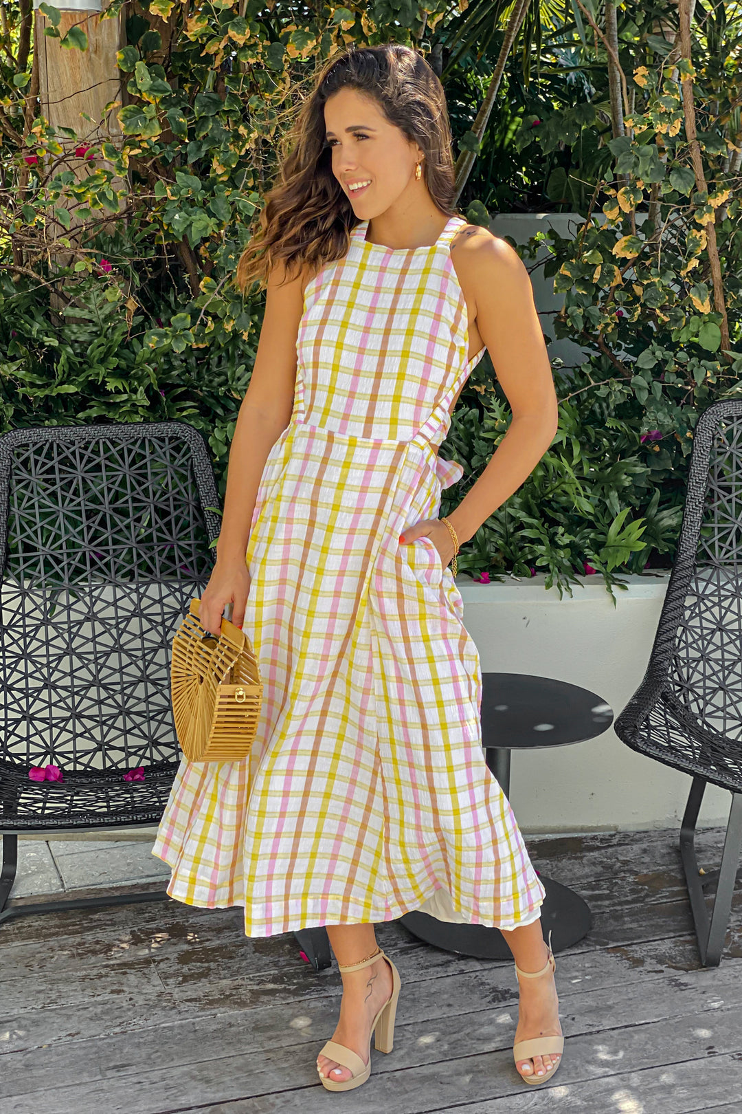 Pink And Yellow Midi Dress | Beautiful Dresses Saved by the Dress Pink And Yellow Midi Dress | Beautiful Dresses Saved by the Dress