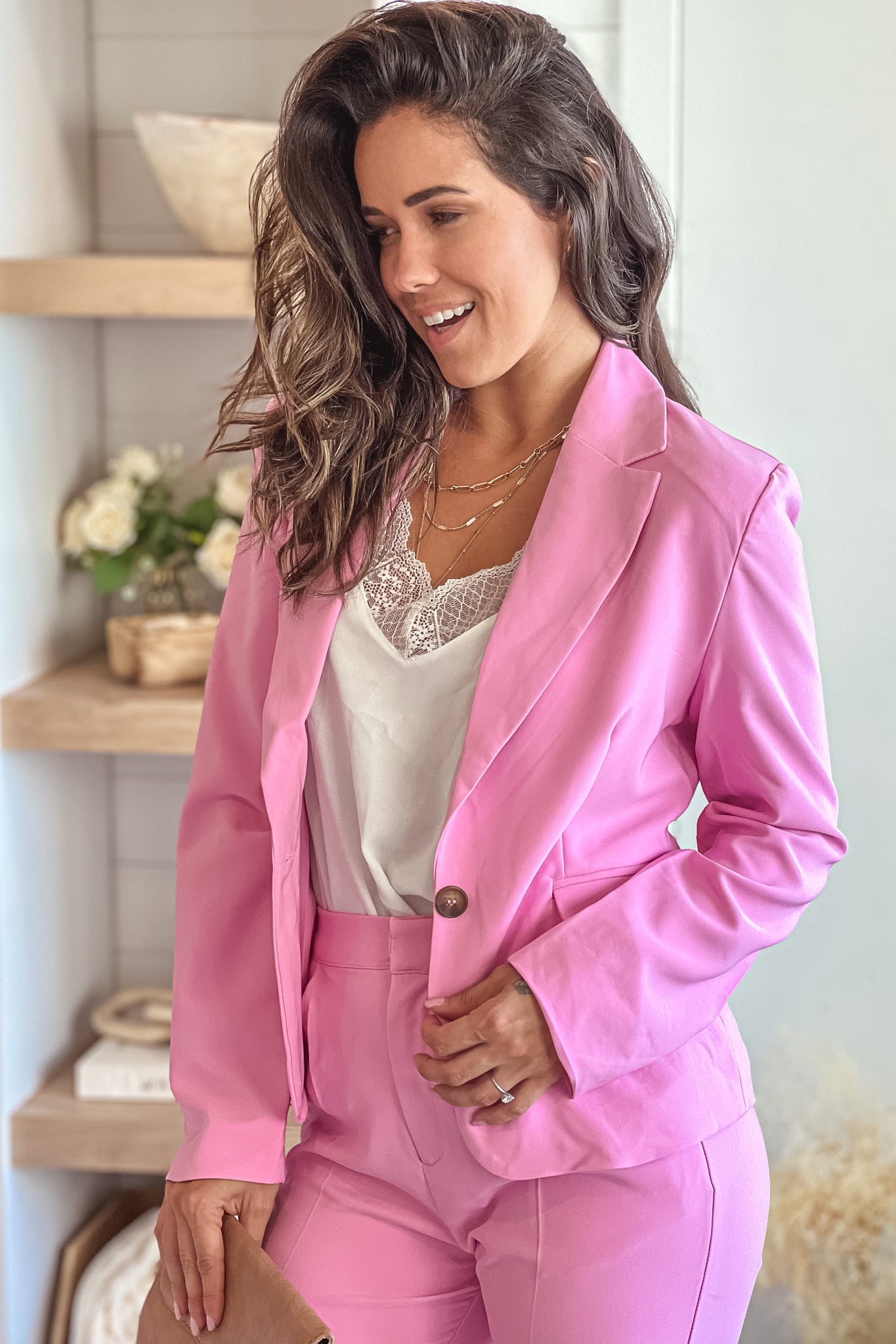 pink dressy blazer