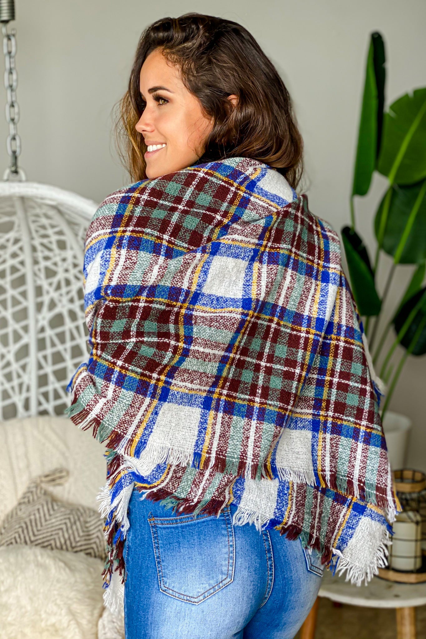 plaid blanket scarf