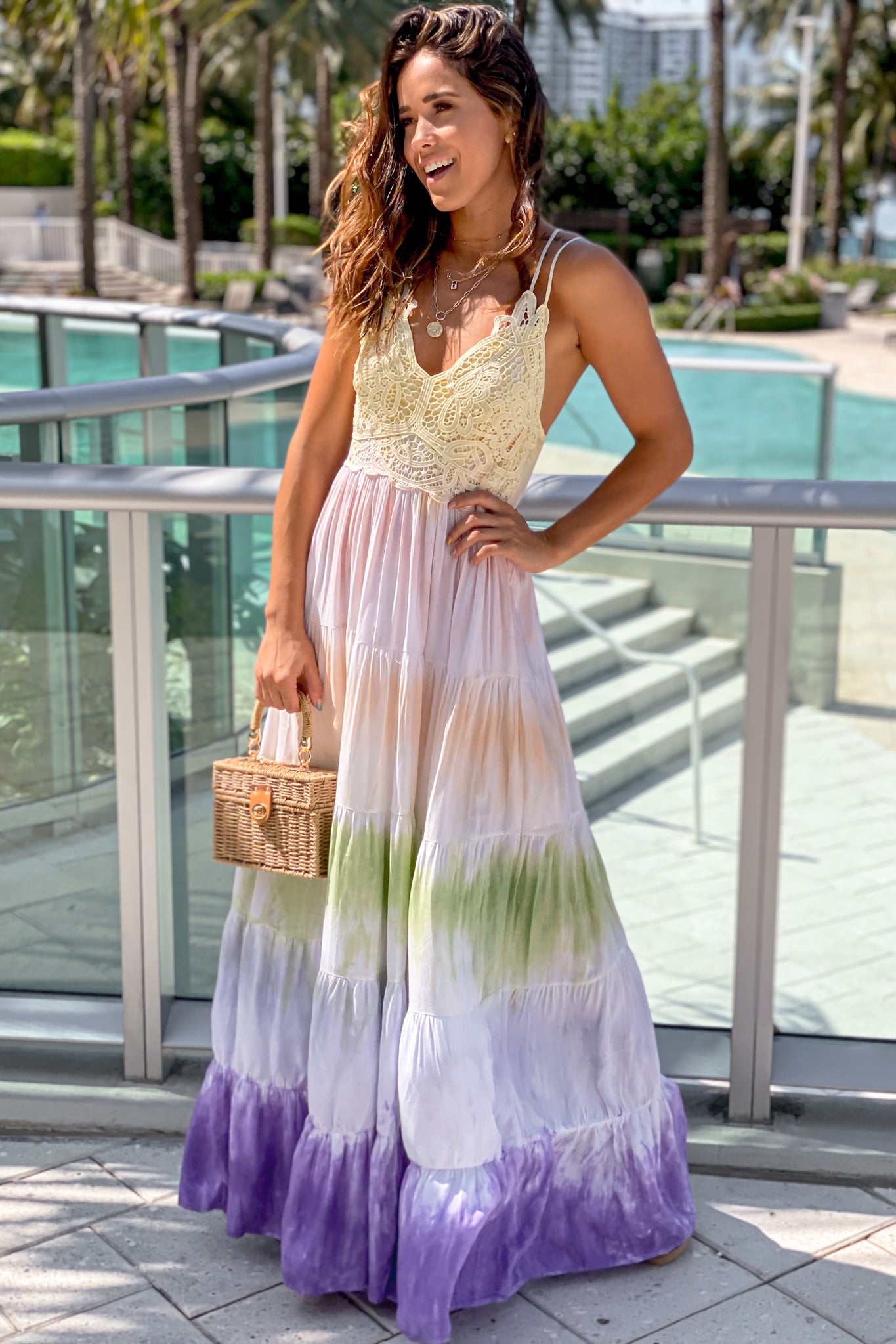 rainbow summer maxi dress