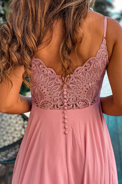 rose embroidered maxi dress