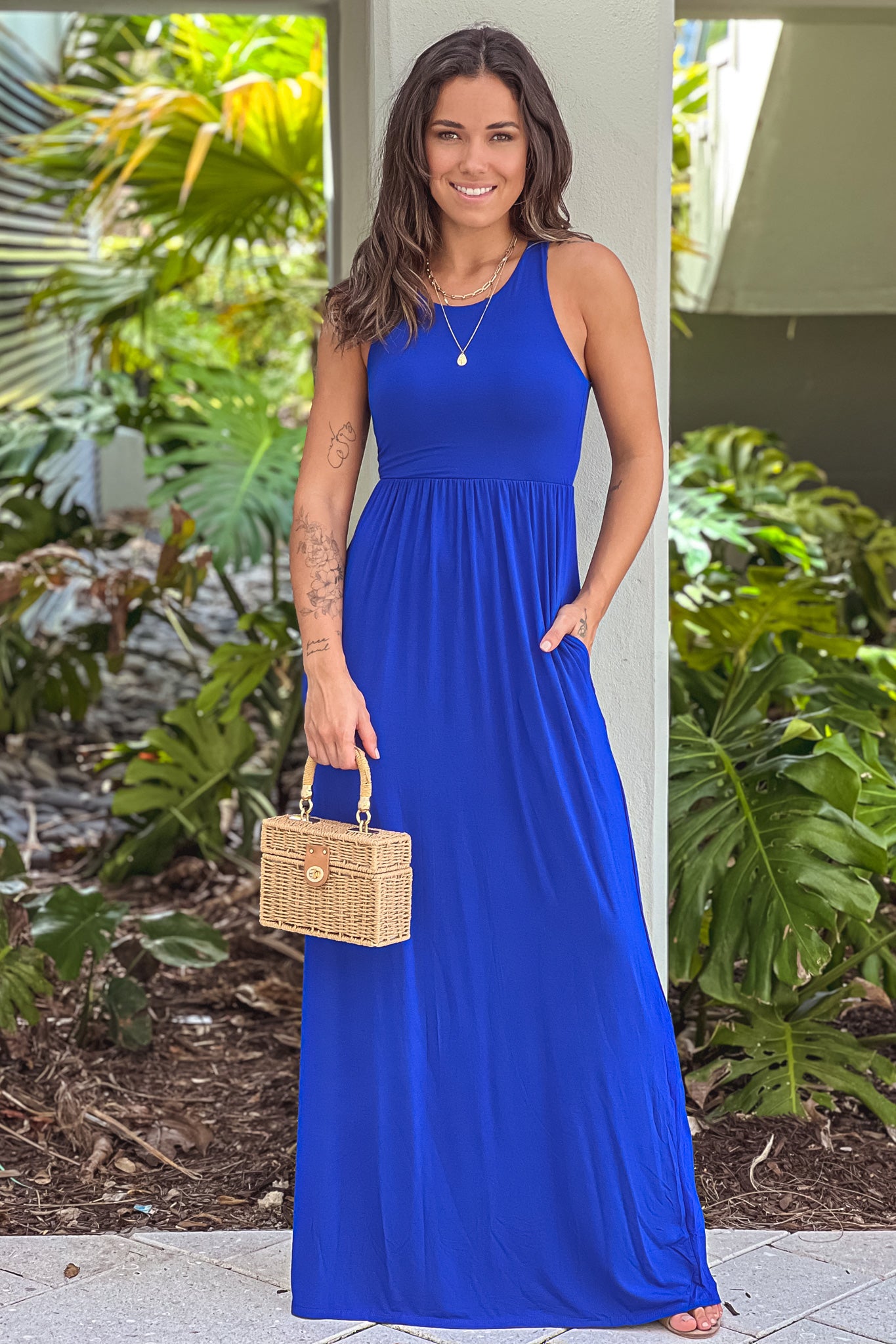 Sleeveless Maxi Dress with Pockets | Saved By The Dress Saved by the Dress Sleeveless Maxi Dress with Pockets | Saved By The Dress Saved by the Dress