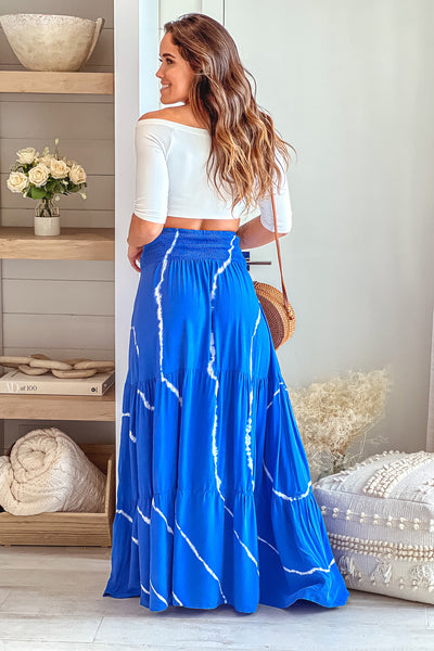 royal blue maxi skirt