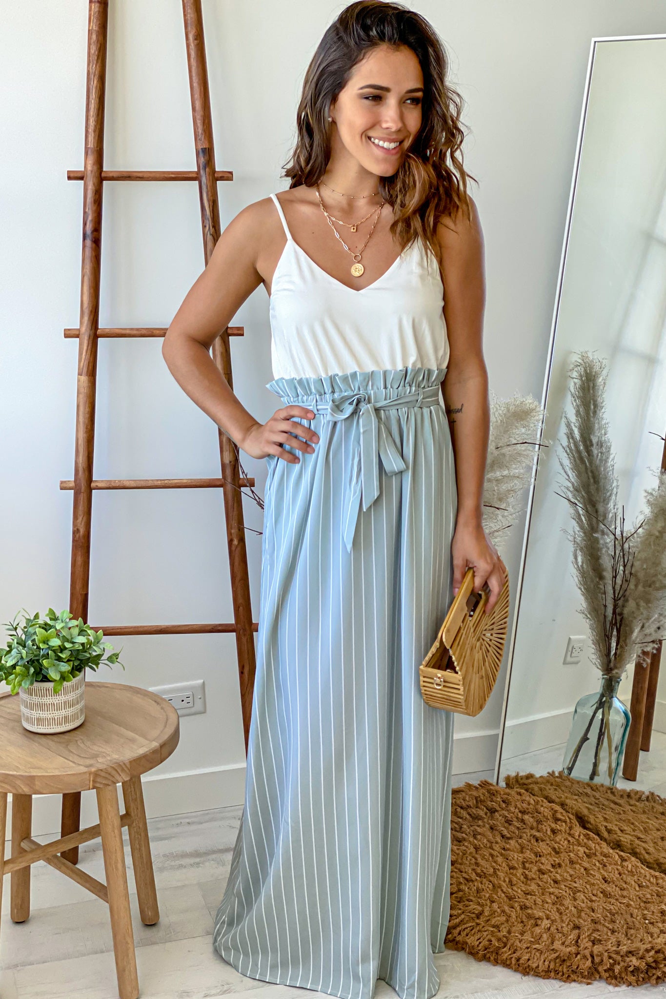 White and Light Blue Striped Maxi Dress | Maxi Dresses Saved by the Dress White and Light Blue Striped Maxi Dress | Maxi Dresses Saved by the Dress