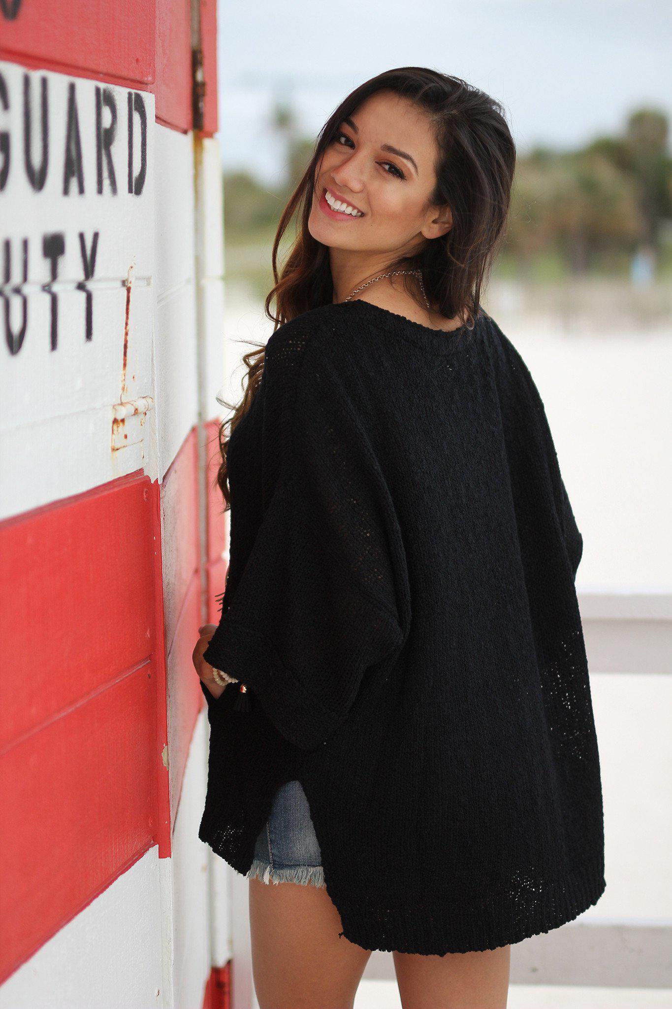 Black Sweater with Pocket