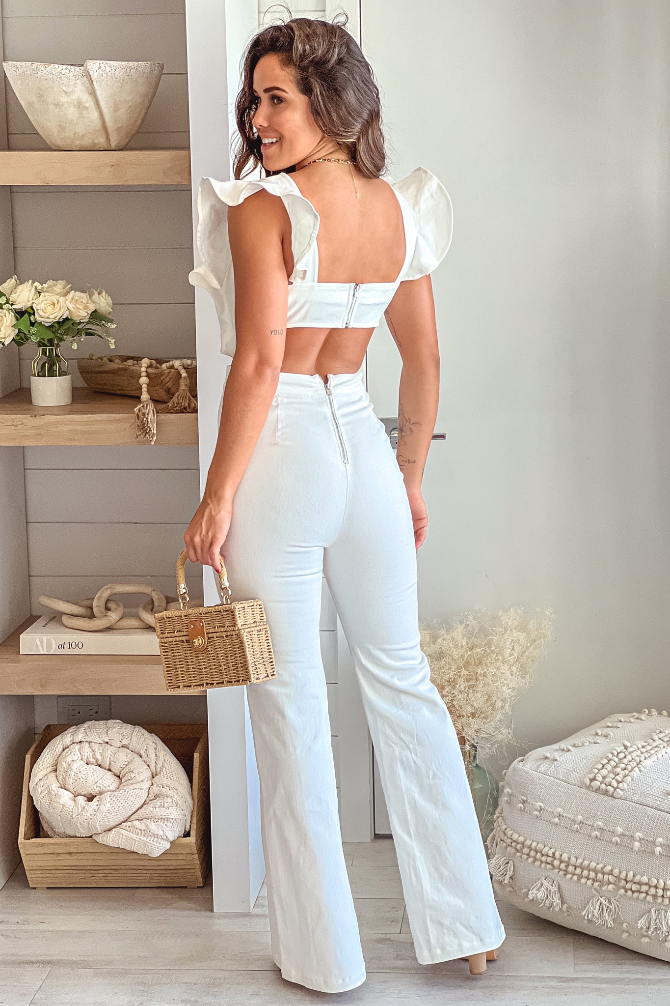 WYKDD Casual Denim Jumpsuit Women Loose Wide Leg Jean Rompers Belt Pants  High Waist Long Sleeve Overalls (Color : white-Ble-ach1, Size : M code) :  Amazon.sg: Fashion